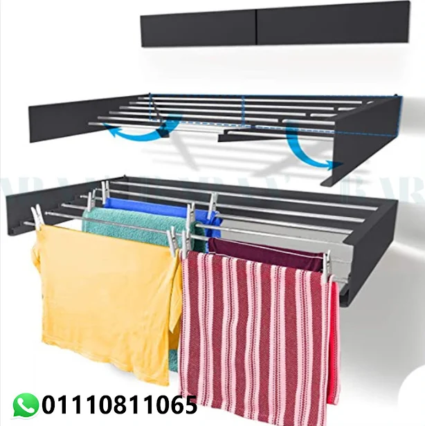 منشر سحري خفي محمل بالملابس يتحمل وزن ثقيل